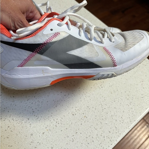 Diadora  White and Pink pickleball Shoes - Picture 2 of 8